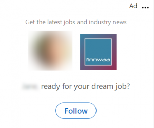 Screenshot - Follower Ad für Personen, die Ihnen noch nicht folgen