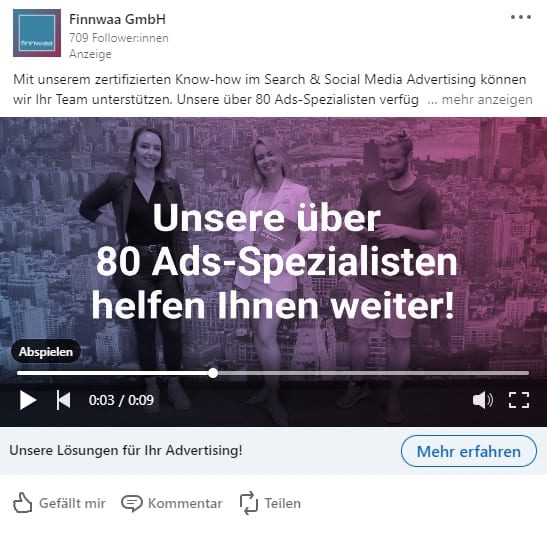 LinkedIn Ads Formate Überblick: LinkedIn Video Ads