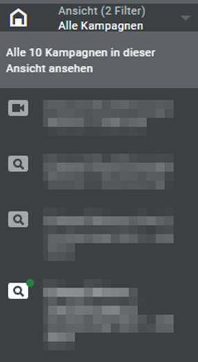 neue Google Ads Oberfläche: Kampagnenfilter im alten Layout (Screenshot aus Google Ads Account) neue Google Ads Oberfläche: Kampagnenfilter im alten Layout (Screenshot aus Google Ads Account)